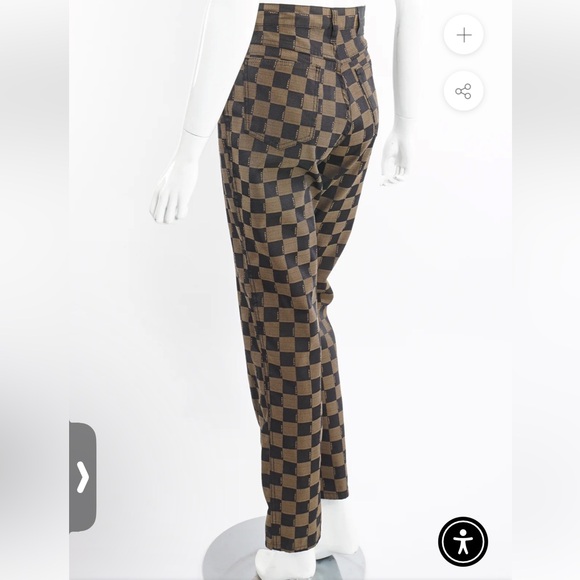 FENDI $1500 JEANS Jacquard Check Logo 8/10 (IT47) 32”waist - Picture 13 of 13